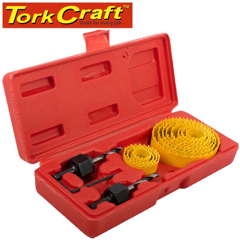 TORKCRAFT - TCHSK015 HOLE SAW SET 15PCE IN CASE CARBON STEEL